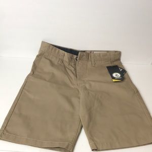 VOLCOM BIG YOUTH SZ 29(18) FRICKIN CHINO SHORT NEW